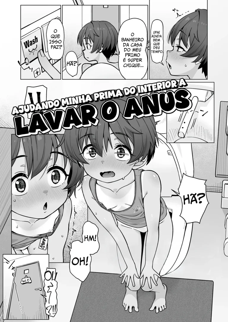 Ajudando Minha Prima do Interior a Lavar o Anus